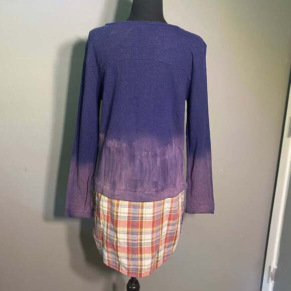 Purple, Blue and Pink Ombre Dyed Women's Thermal Dress by Aratta Size S/M NWT - Picture 3 of 3